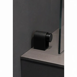 Opritor de ușă Viefe Casey, negru lava texturat și negru mat, 47 × 30 mm - imagine 3