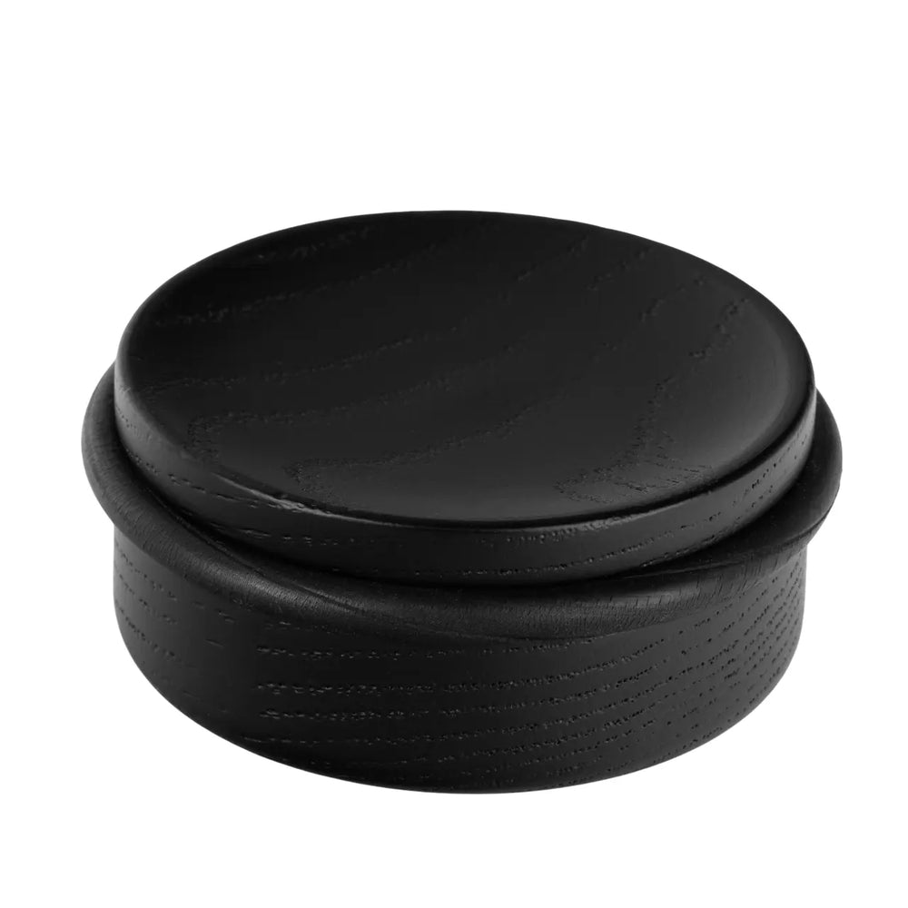 Opritor de ușă Viefe Luv Wood, negru mat lacuit, 71 × 30 mm