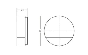 Opritor de ușă Viefe Puk, nuc, 65 × 24 mm