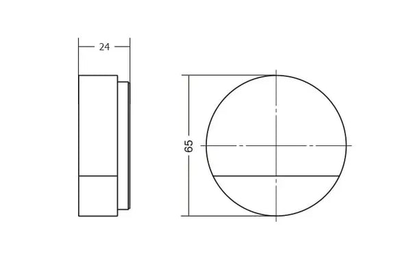 Opritor de ușă Viefe Puk, nuc, 65 × 24 mm