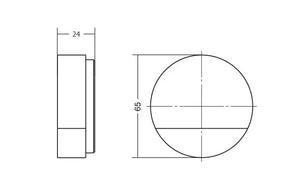 Opritor de ușă Viefe Puk, stejar, 65 × 24 mm