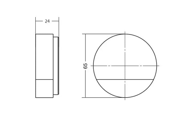 Opritor de ușă Viefe Puk, stejar, 65 × 24 mm