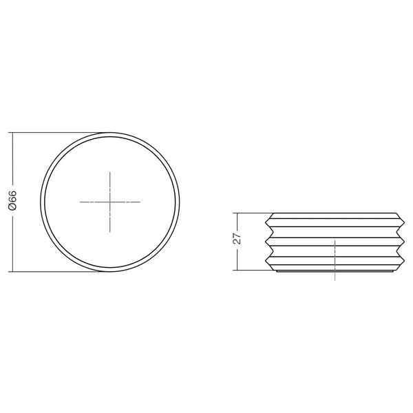 Opritor de ușă Viefe Pulse, nuc, 66 × 27 mm - imagine 6