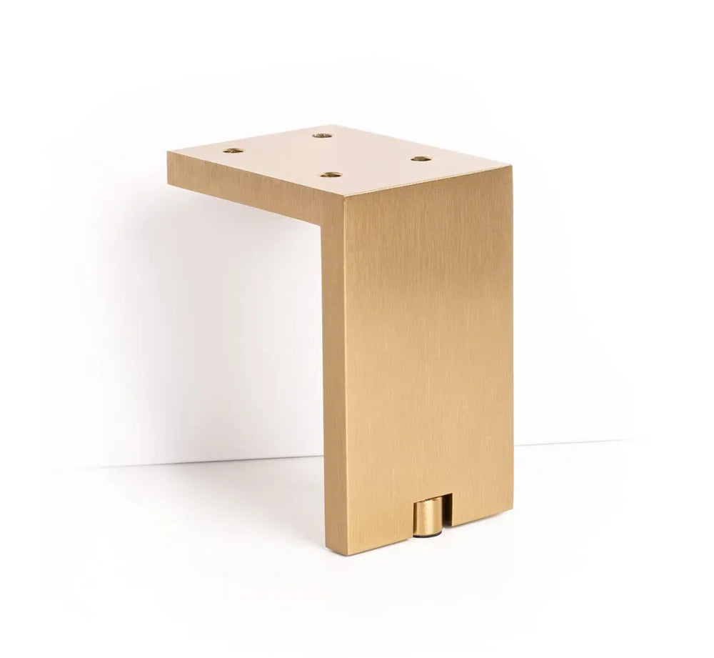 Picior reglabil pentru mobilier Viefe Fonda, alamă shadow periată, H 100 mm
