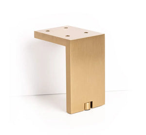 Picior reglabil pentru mobilier Viefe Fonda, alamă shadow periată, H 100 mm