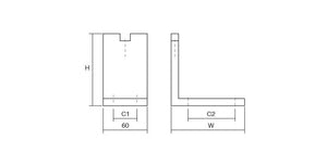 Picior reglabil pentru mobilier Viefe Fonda, oțel inoxidabil, H 200 mm - imagine 2