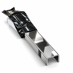 Profil U inox argintiu lucios 15 mm - LUSSOLINE
