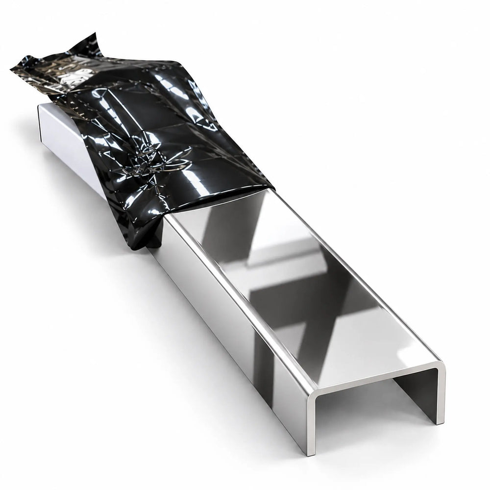 Profil U inox argintiu lucios 50 mm - LUSSOLINE