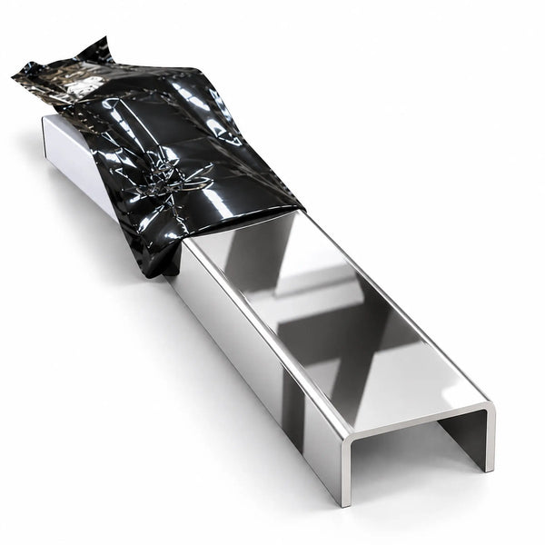 Profil U inox argintiu lucios 50 mm - LUSSOLINE