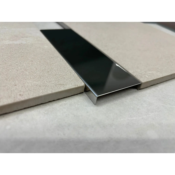 Profil U inox argintiu lucios 9mm x 50mm x 2700mm lussoline