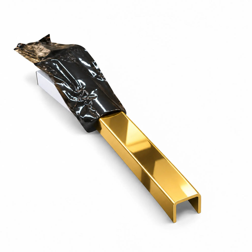 Profil U inox auriu lucios 10 mm - LUSSOLINE