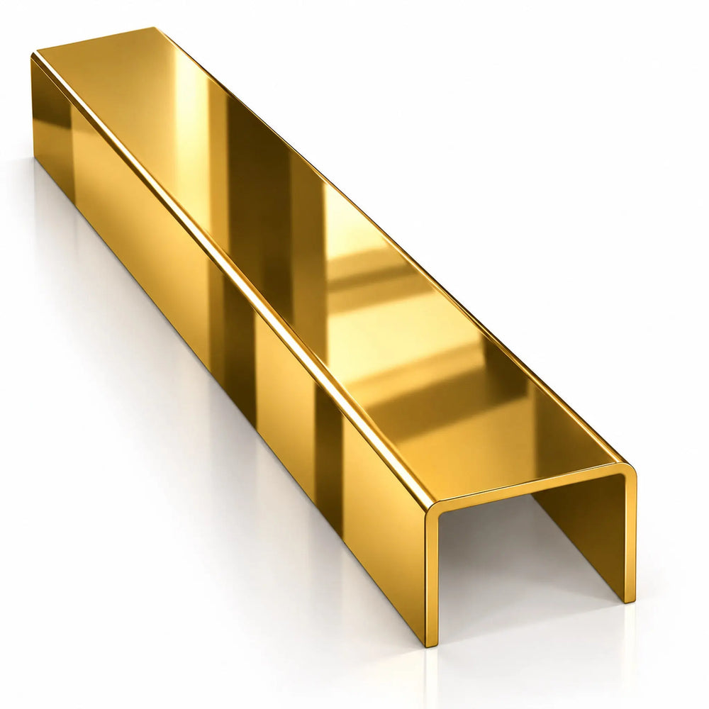 Profil U inox auriu lucios 30 x 30 x 30 mm - LUSSOLINE
