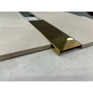 Profil U inox auriu lucios 50mm x 9mm x 2700mm lussoline