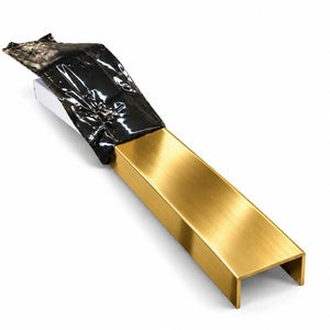 Profil U inox auriu periat rectificat - LUSSOLINE