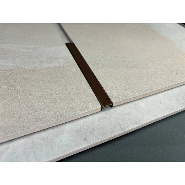 Profil U inox cupru lucios 15 mm x 9 mm x 2700 mm - rectificat lussoline