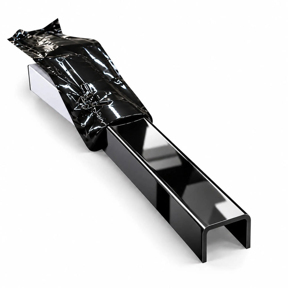 Profil U inox negru lucios 15 mm - LUSSOLINE