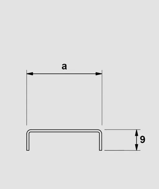 Profil U inox, negru oglinda 40x9x2700 mm - lussoline