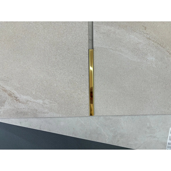 Profil colt exterior cu opritor inox auriu lucios 10 x 2700 mm lussoline