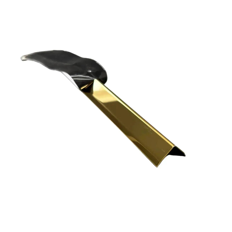 Profil colt inox auriu lucios 15 x 15 x 2700 mm - laturi tesite lussoline