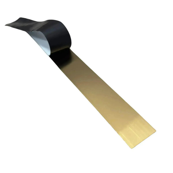 Profil platbanda inox auriu brush 10 x 0.6 x 2700mm Lussoline