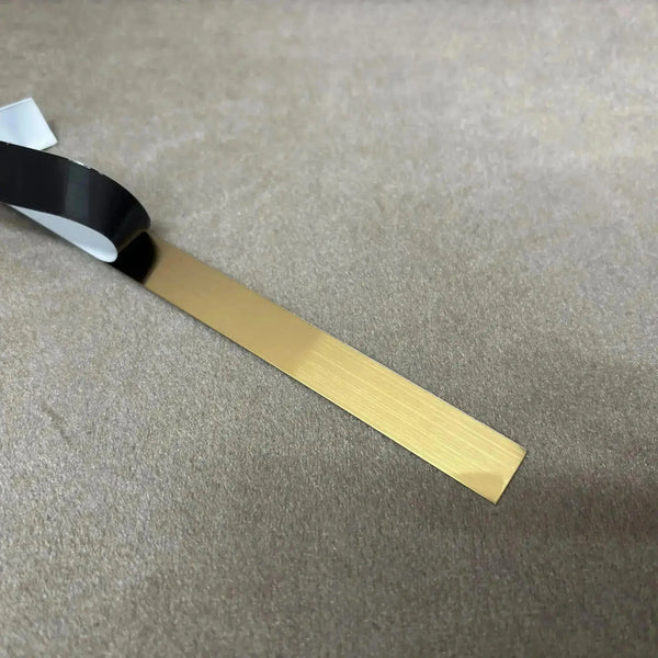 Profil platbanda inox auriu brush 10 x 0.6 x 2700mm Lussoline