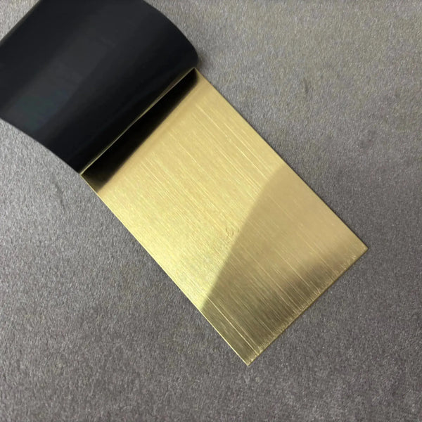 Profil platbanda inox auriu brush 60 x 0.6 x 2700 mm lussoline