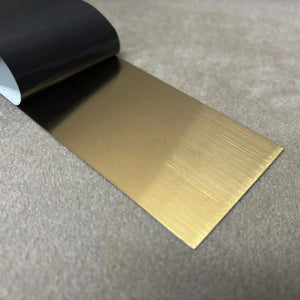 Profil platbanda inox auriu brush 60 x 0.6 x 2700 mm lussoline