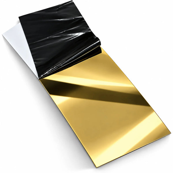 Profil platbandă inox auriu lucios 100 x 0,6 x 2700 mm — LUSSOLINE
