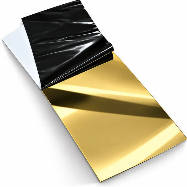 Profil platbandă inox auriu lucios 120 x 0,6 x 2700 mm — LUSSOLINE