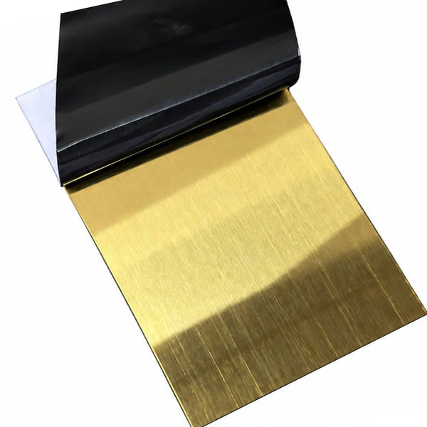 Profil platbandă inox auriu periat 100 x 0,6 x 2700 mm — LUSSOLINE