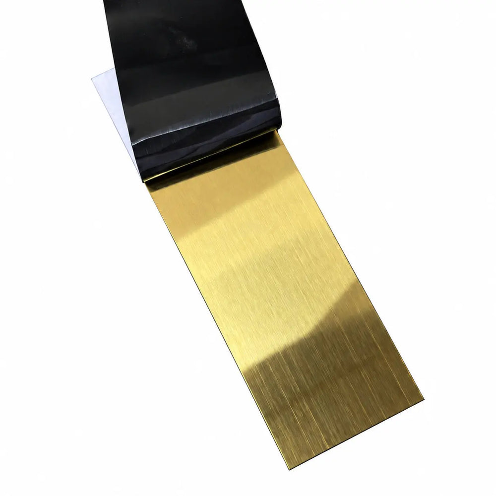 Profil platbandă inox auriu periat 50 x 0,6 x 2700 mm — LUSSOLINE