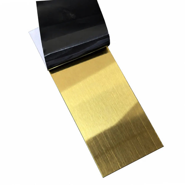 Profil platbandă inox auriu periat 60 x 0,6 x 2700 mm — LUSSOLINE