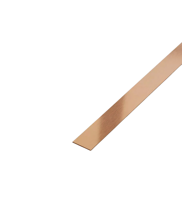 Profil platbanda inox cupru brush 20 x 0.6 x 2700 mm lussoline