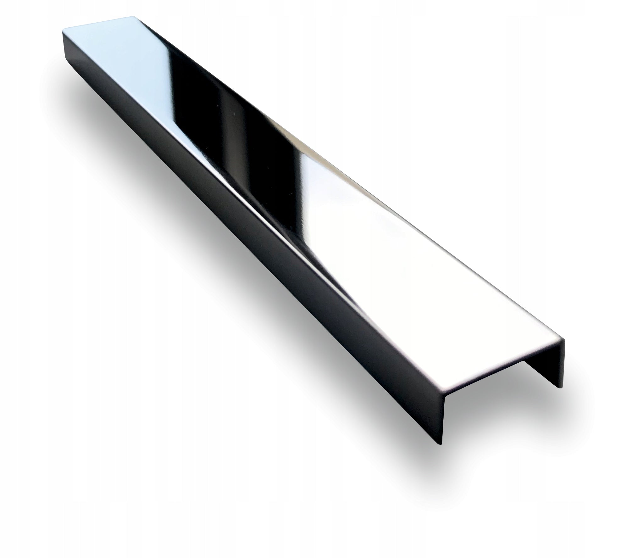 Profil U inox, negru oglinda 15x9x2700 mm, grosime 0.6 mm - lussoline