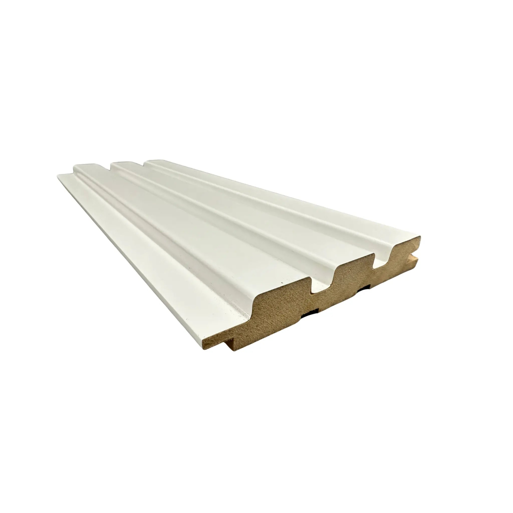 Riflaj din MDF - MUEGE L.WHITE 18 x 120 x 2800 mm lussoline