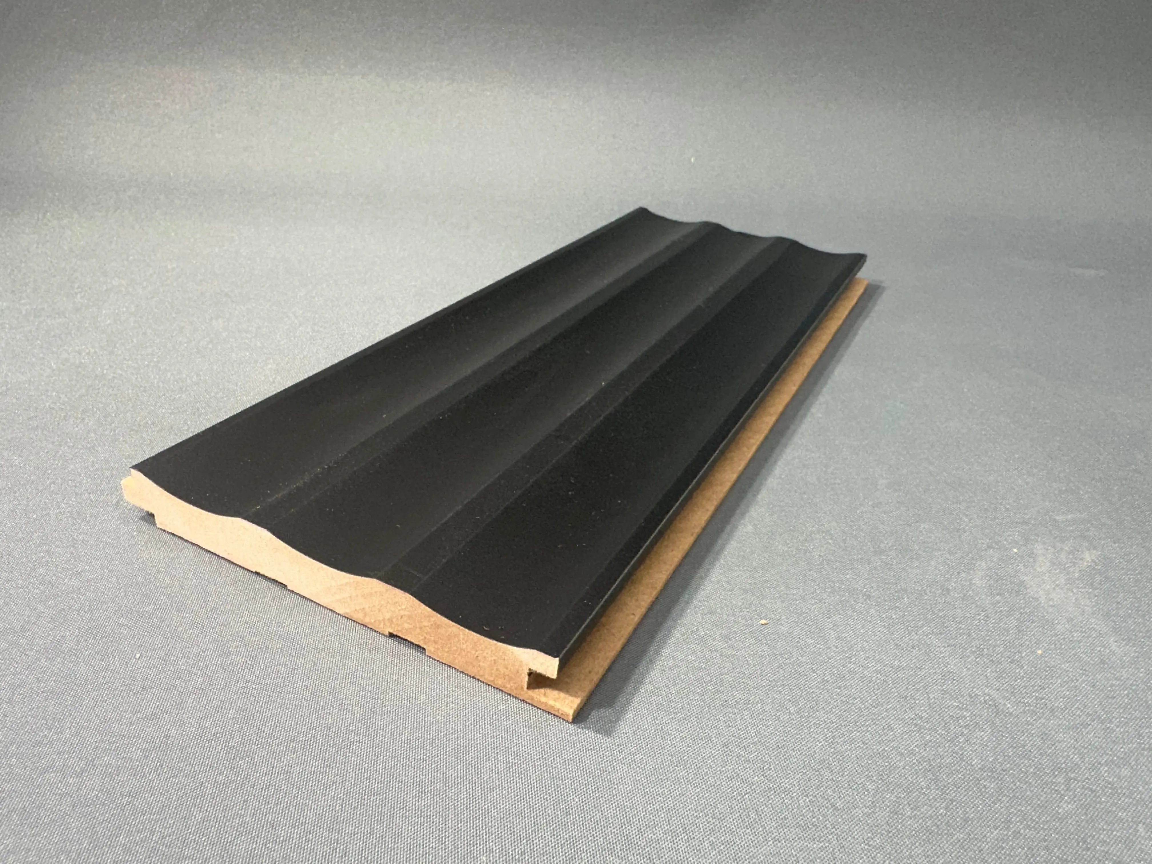 Riflaj din MDF - RHODES MATTE BLACK 14 x 120 x 2800 mm lussoline