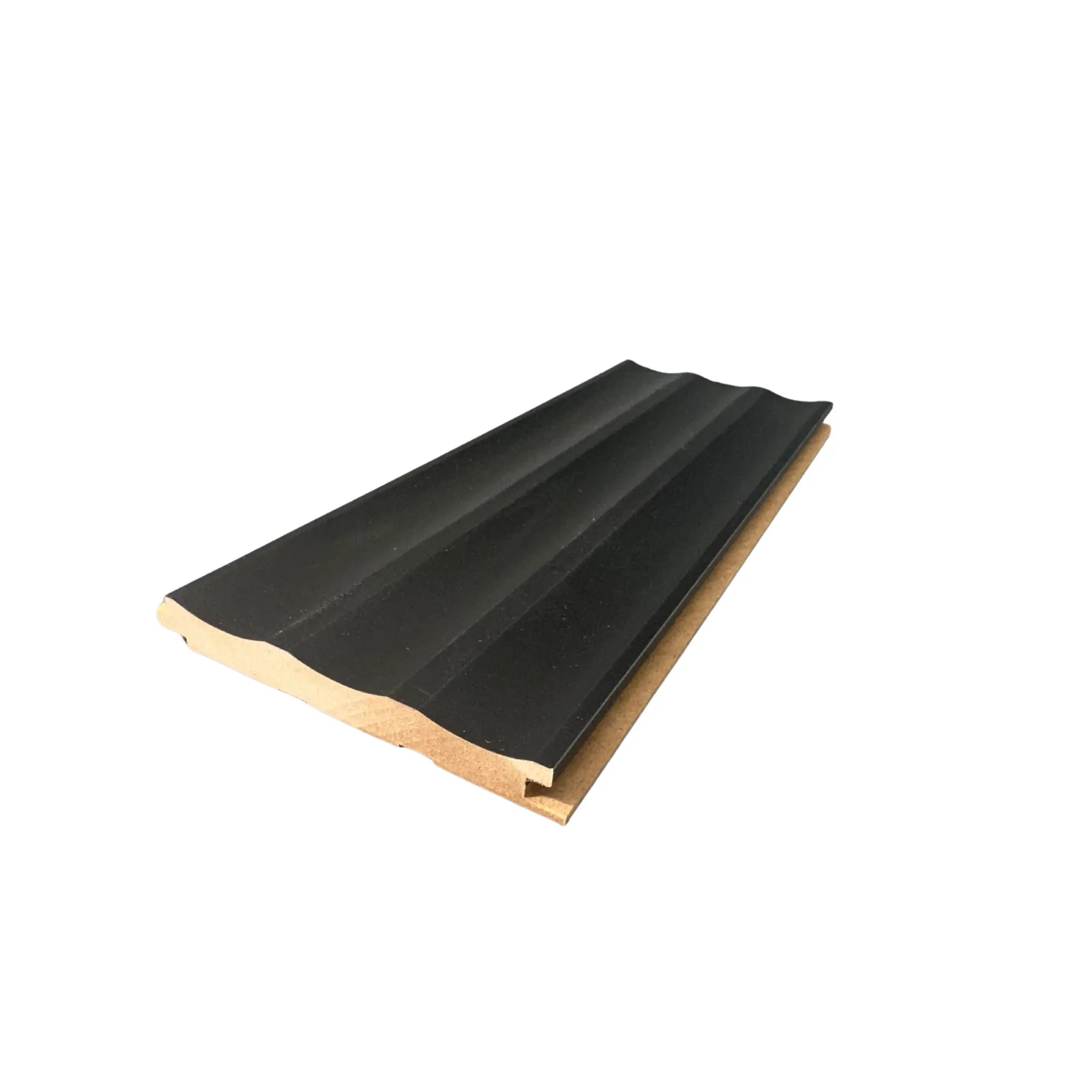 Riflaj din MDF - RHODES MATTE BLACK 14 x 120 x 2800 mm lussoline