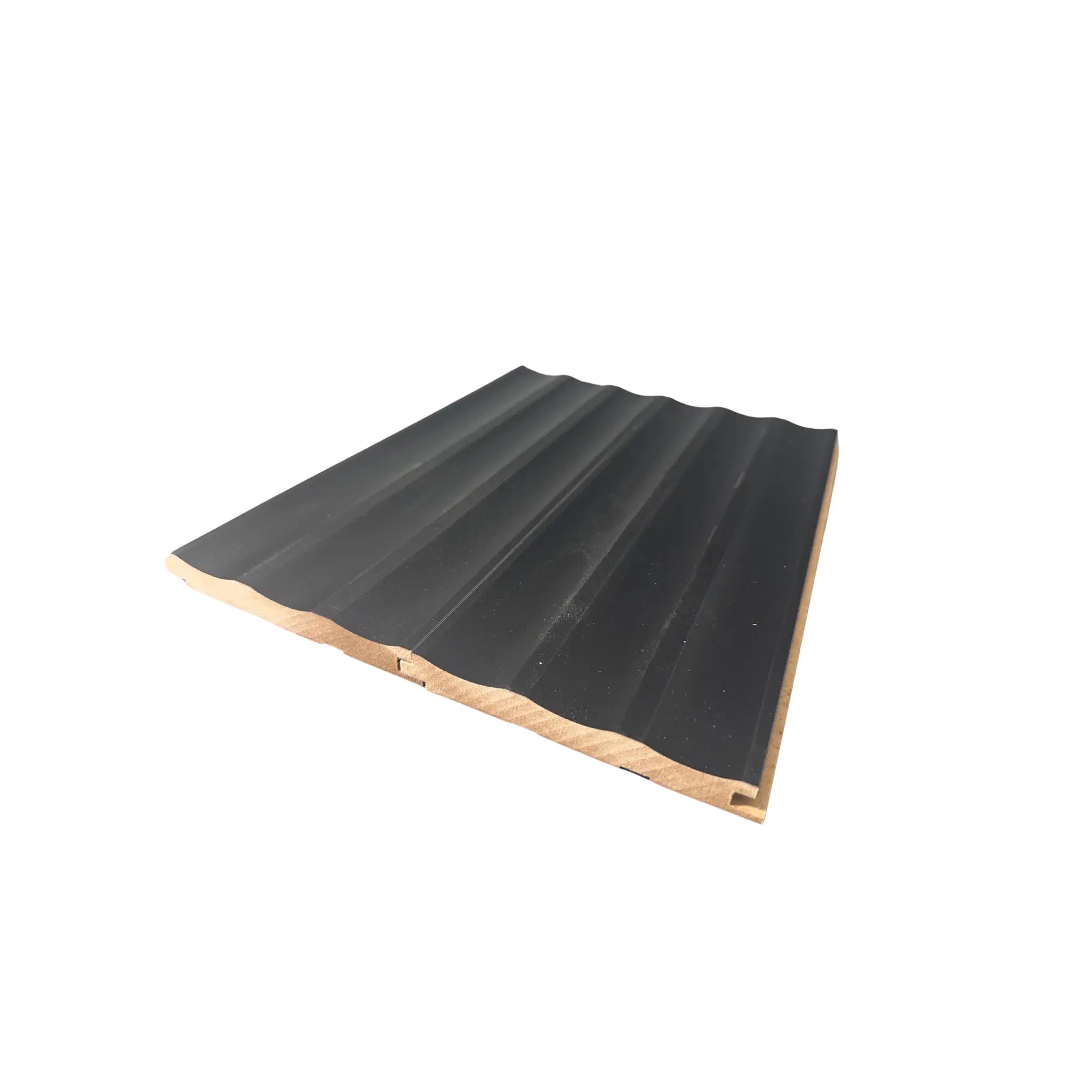 Riflaj din MDF - RHODES MATTE BLACK 14 x 120 x 2800 mm lussoline