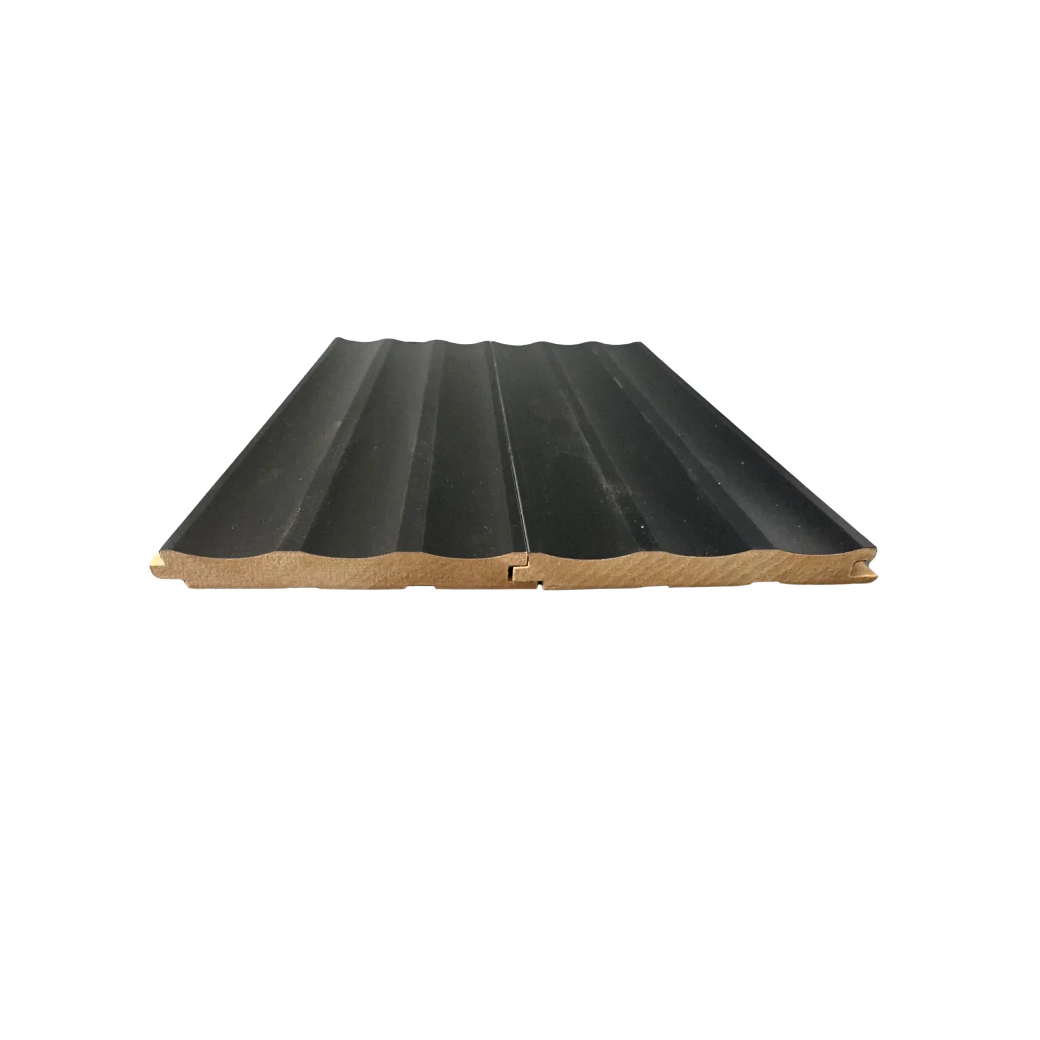 Riflaj din MDF - RHODES MATTE BLACK 14 x 120 x 2800 mm lussoline