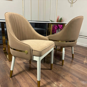 Scaun dining piele si inox Modena - C2328 lussoline