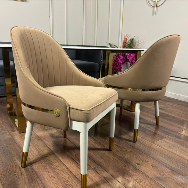 Scaun dining piele si inox Modena - C2328 lussoline