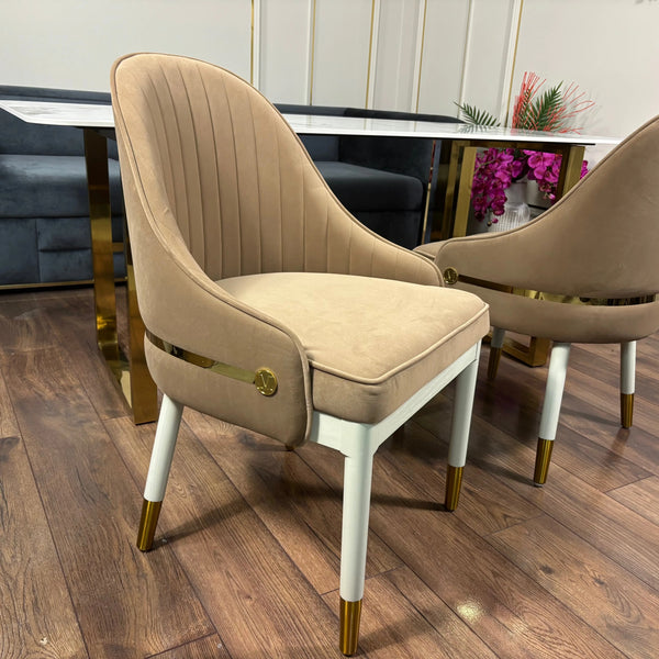 Scaun dining piele si inox Modena - C2328 lussoline