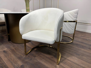 Scaun dining stofa, burete si inox Rivoli - C2329 lussoline