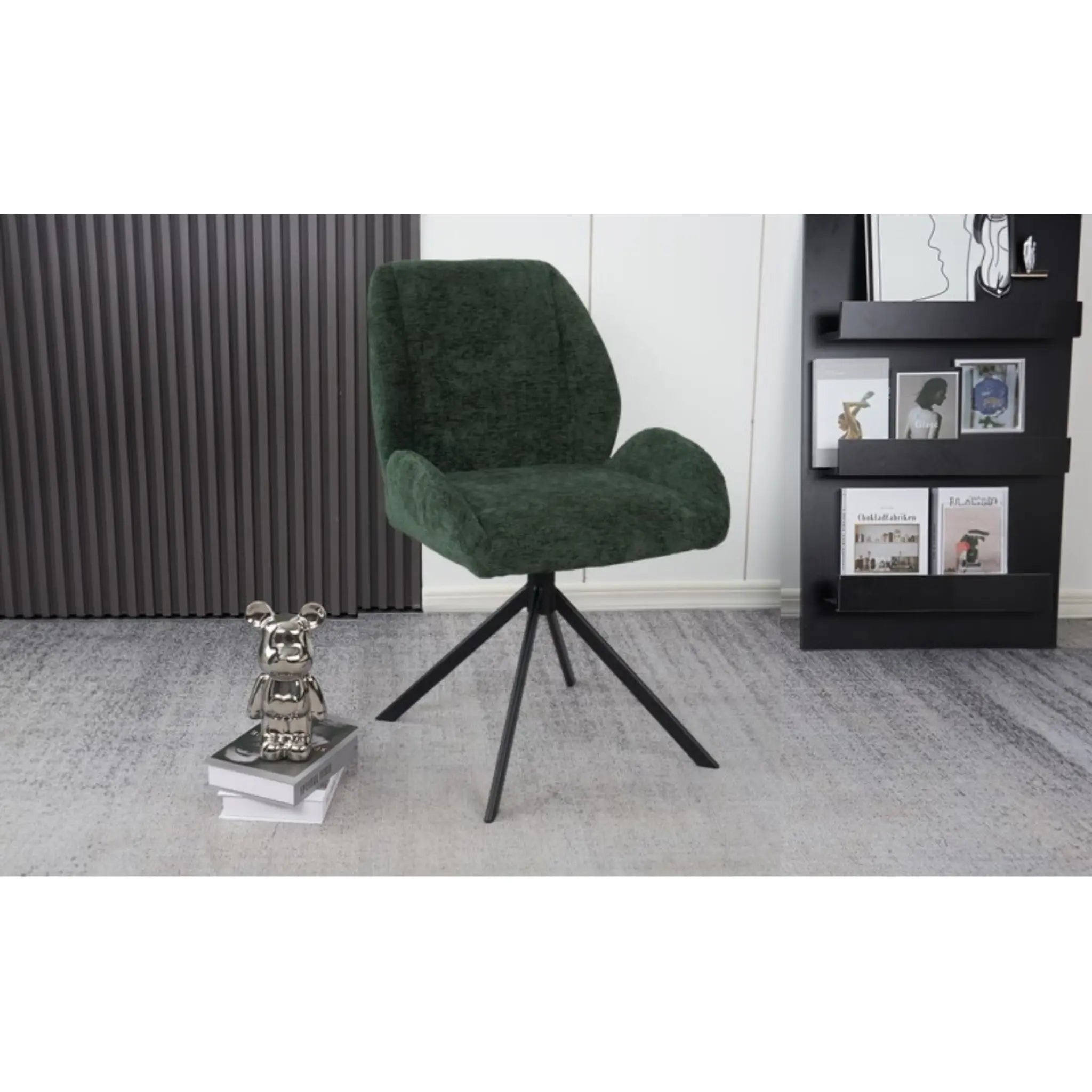 Scaun living tapitat Eva - Verde Lussoline