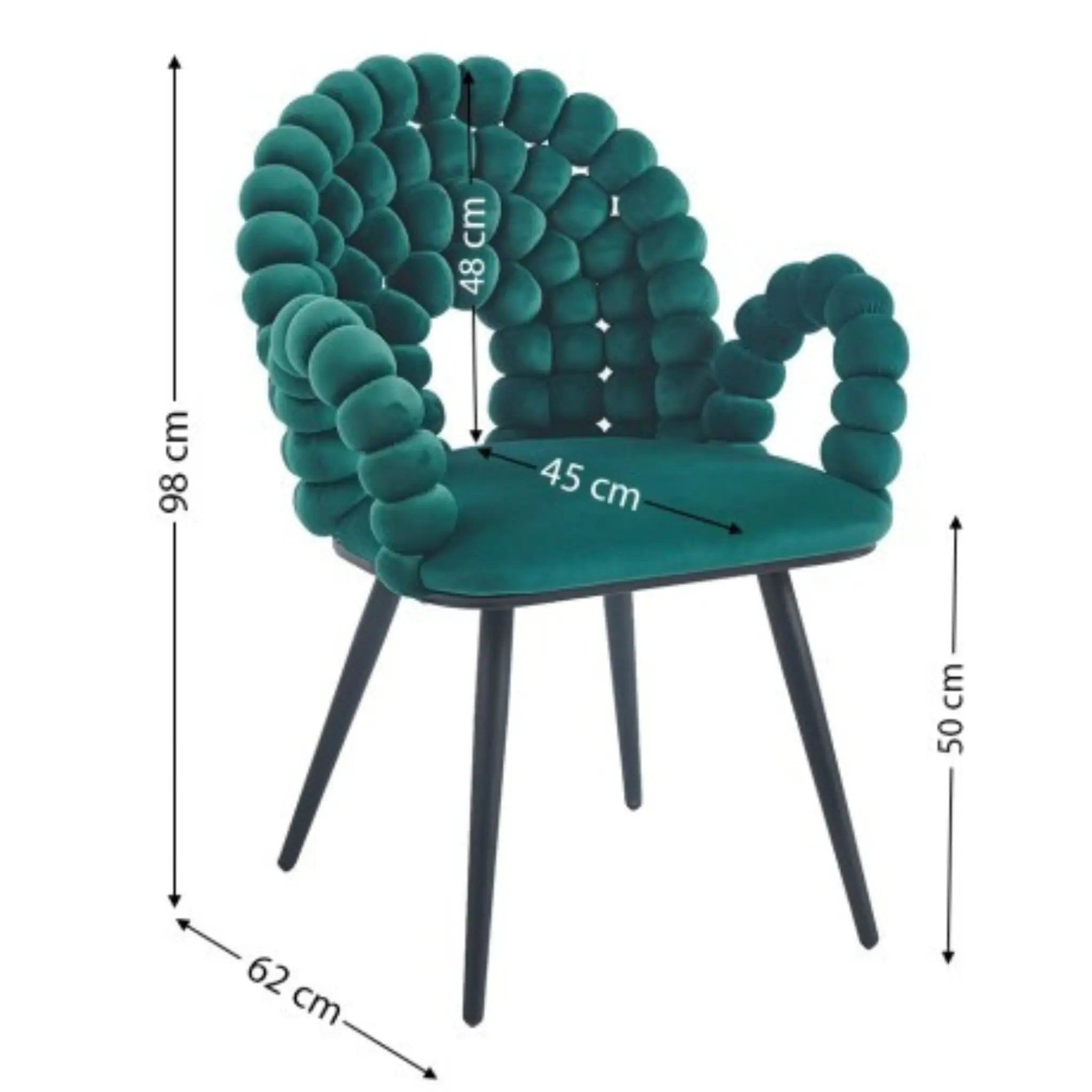 Scaun living tapitat Zara - Verde Lussoline