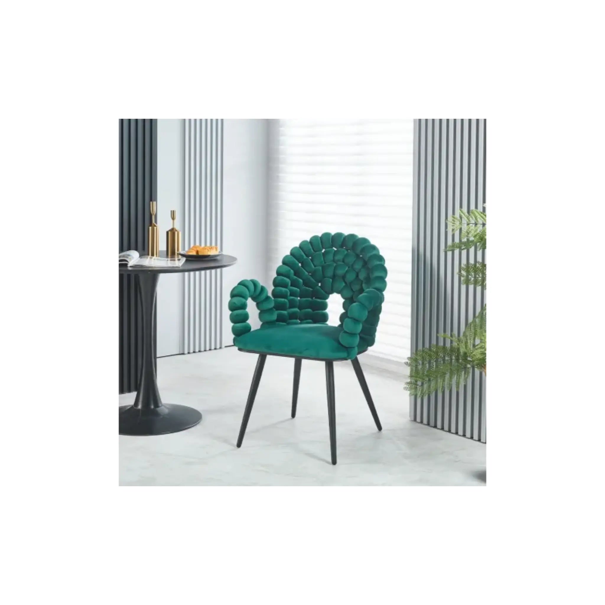 Scaun living tapitat Zara - Verde Lussoline