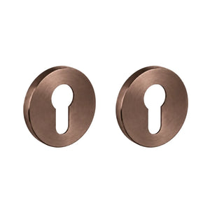 Set 2 rozete pentru ușă cu cilindru Viefe Brooklyn, bronz periat, Ø 55 mm