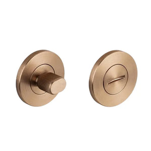 Set 2 rozete pentru ușă de baie Viefe Brooklyn, alamă cava periată, Ø 55 mm