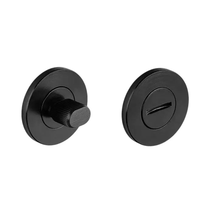 Set 2 rozete pentru ușă de baie Viefe Brooklyn, negru periat, Ø 55 mm
