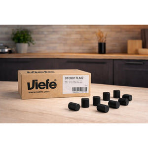 Set 50 de butoni mobilier Viefe Graf, negru mat, 17,5 × 28 mm - imagine 3